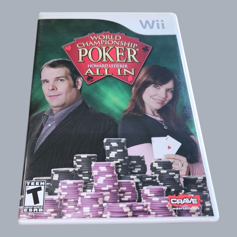 World Championship Poker Howard Lederer All In Nintendo Wii Game CIB Complete